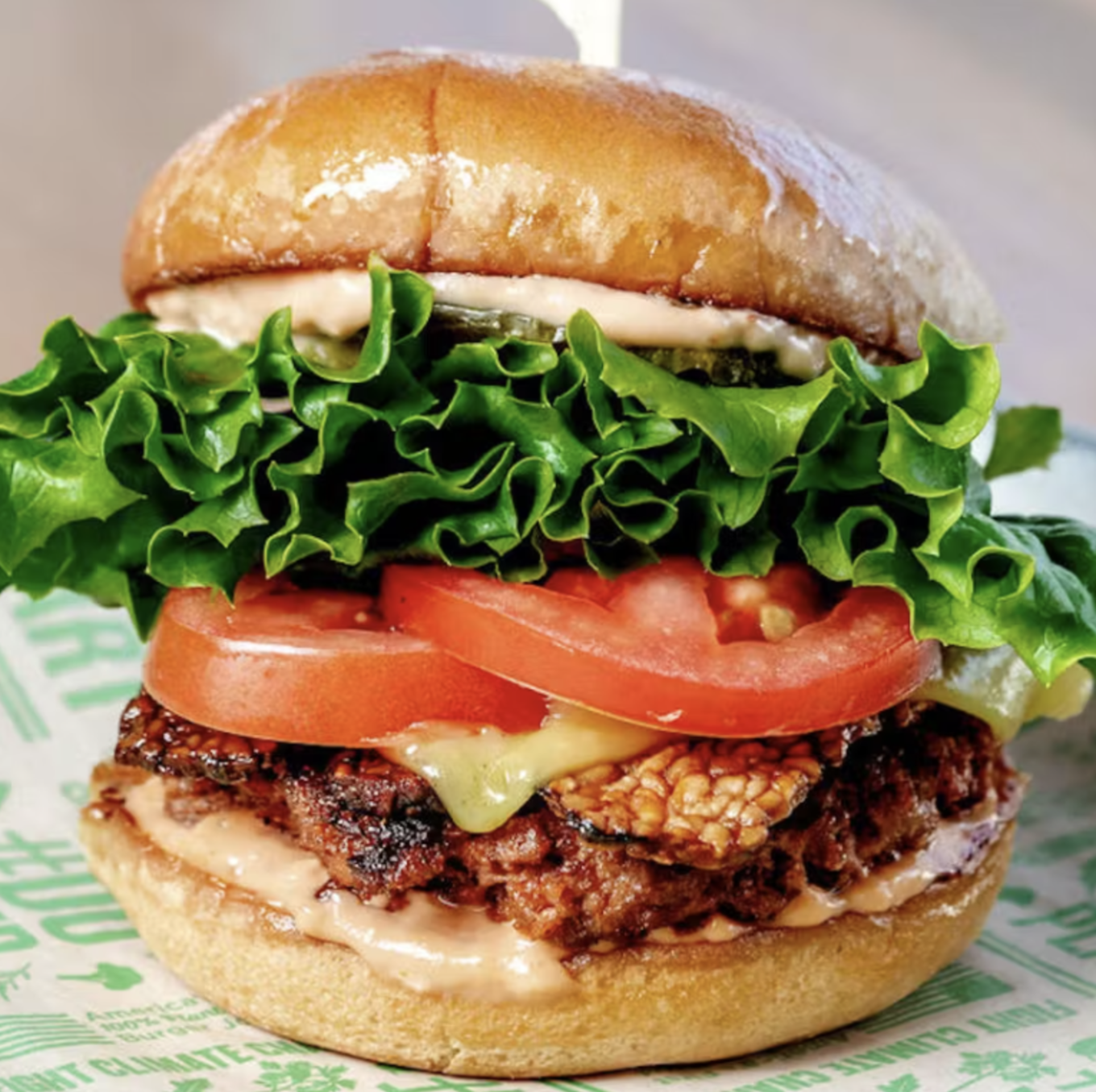 vegan cheeseburger